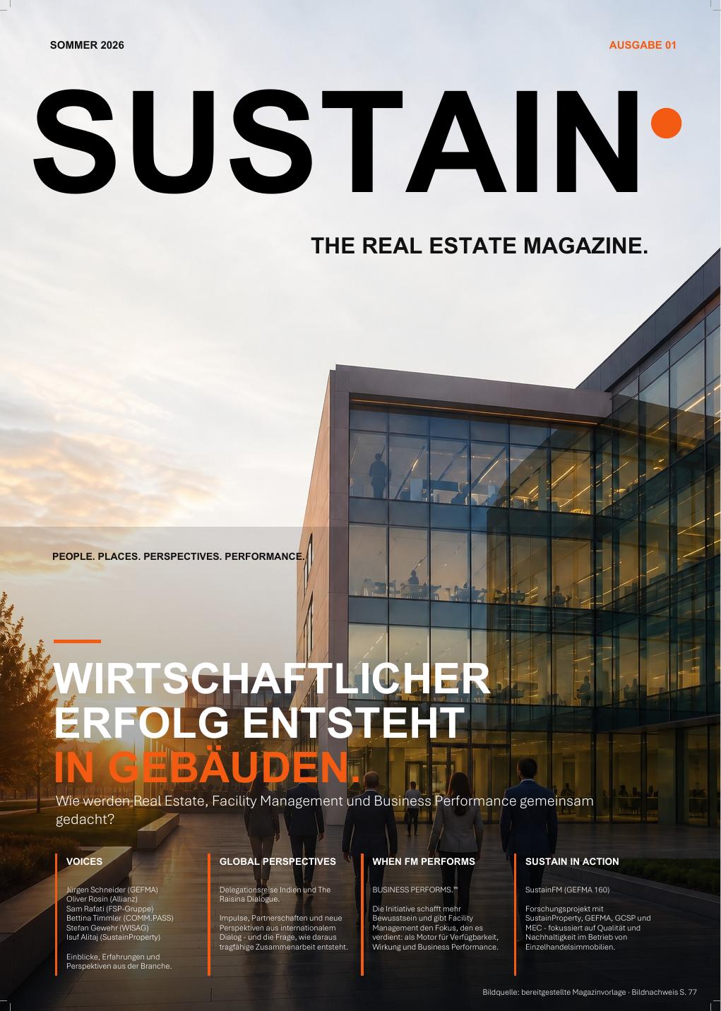 SUSTAIN. The Real Estate Magazine. Ausgabe 01, Sommer 2026 – deutsche Ausgabe